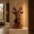 ARBYNART Alpine Ibex Bust Sculpture