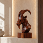 ARBYNART Alpine Ibex Bust Sculpture
