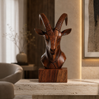 ARBYNART Alpine Ibex Bust Sculpture