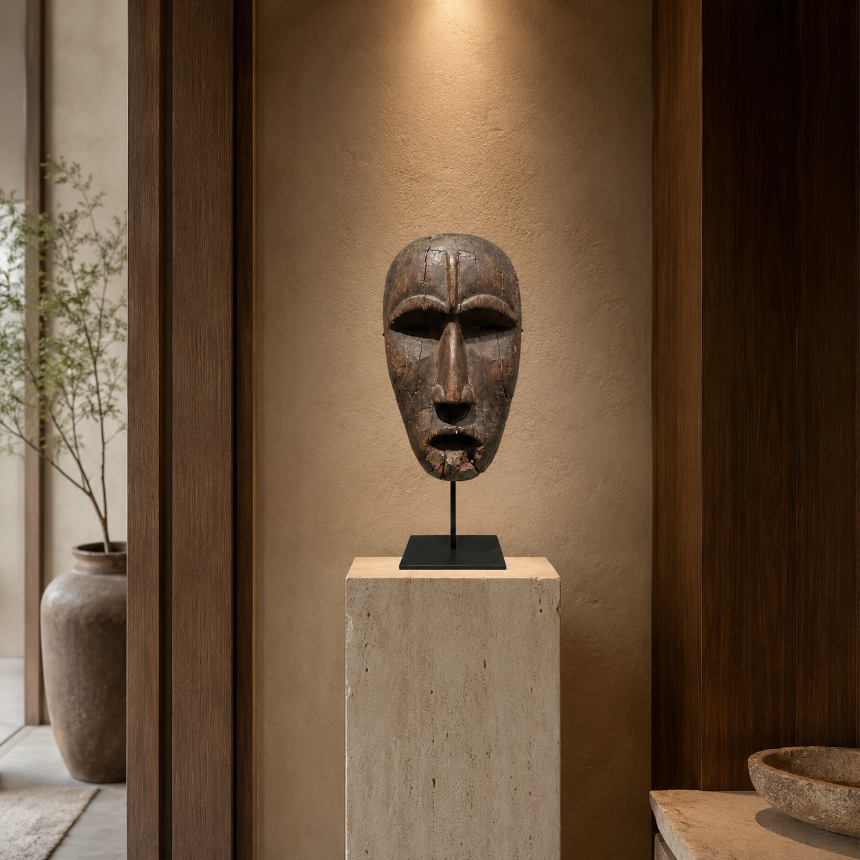 ARBYNART Ancient Ritual Mask Sculpture