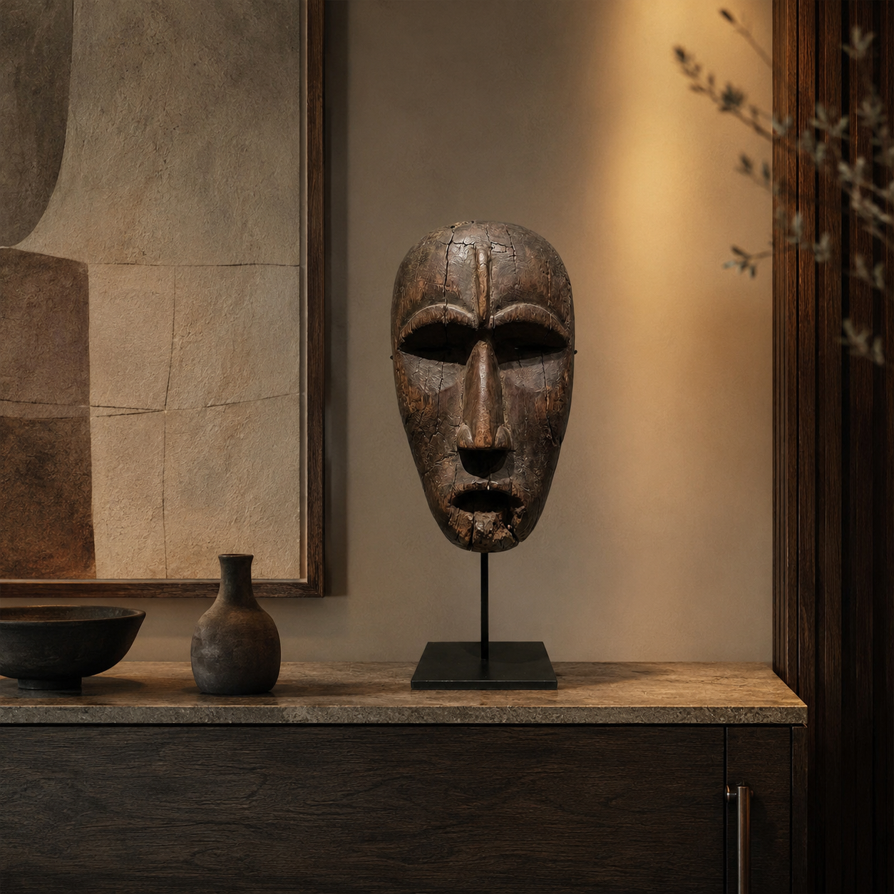 ARBYNART Ancient Ritual Mask Sculpture