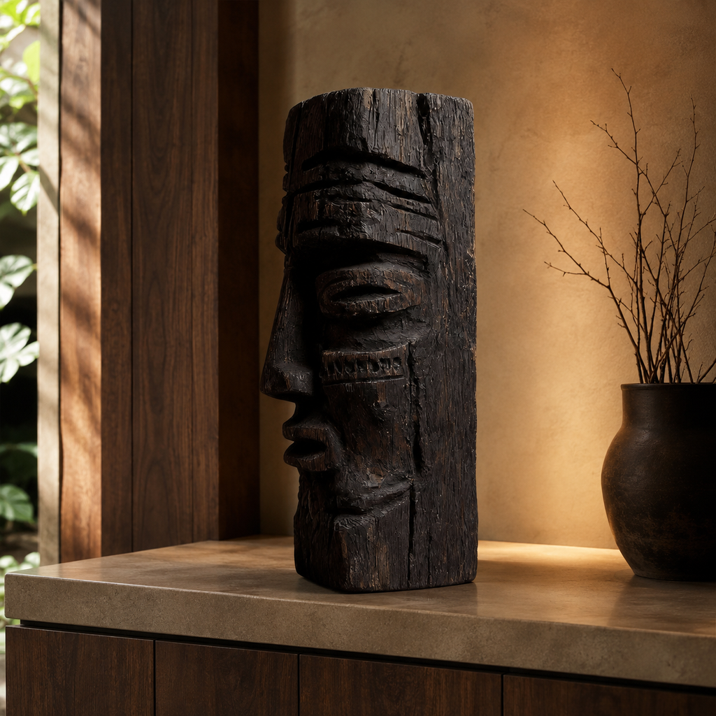 ARBYNART Ancient Totem Face Sculpture