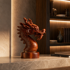 ARBYNART Carved Dragon Head Sculpture