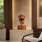 ARBYNART Carved Monkey Bust Sculpture