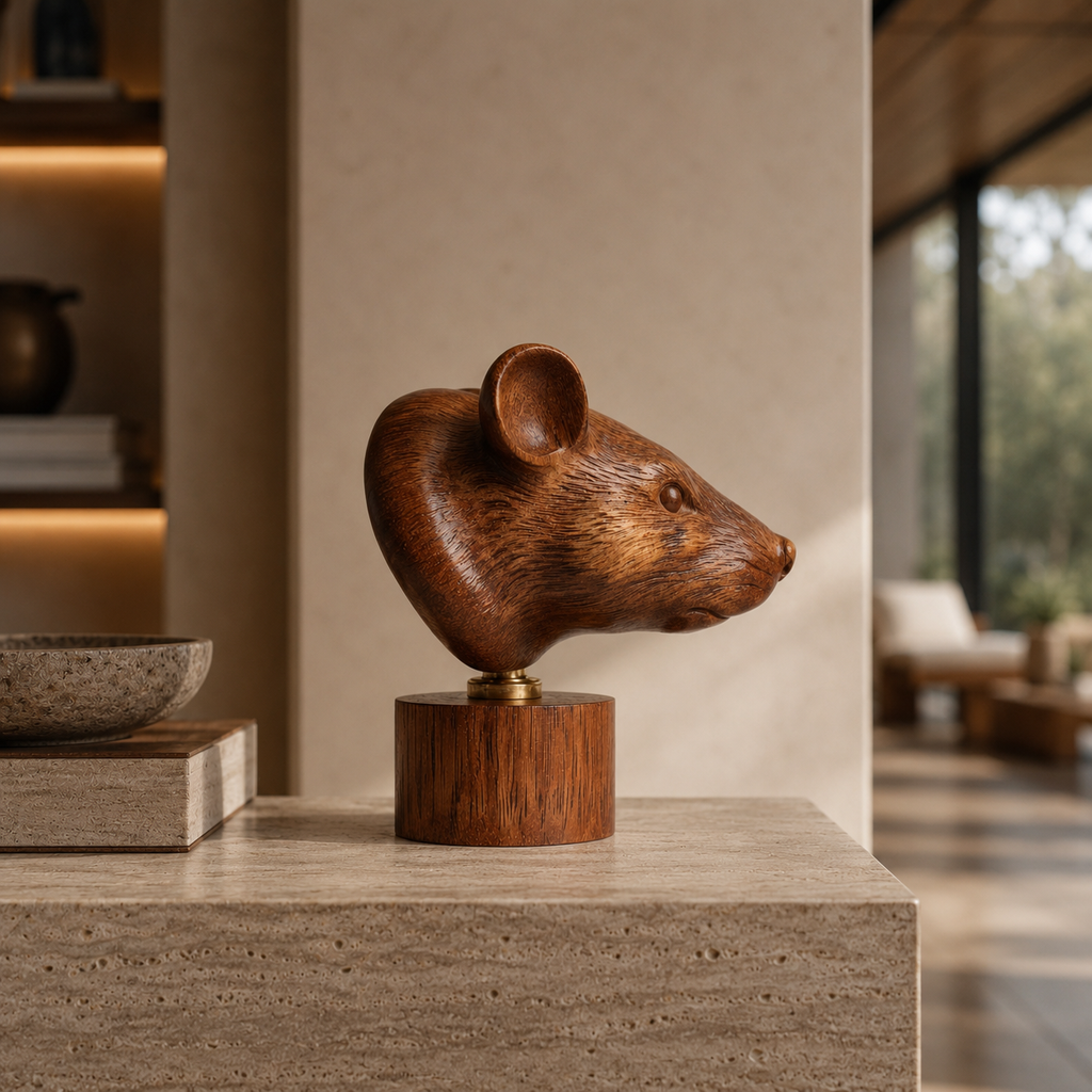 ARBYNART Carved Rat Bust
