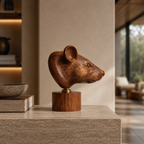 ARBYNART Carved Rat Bust