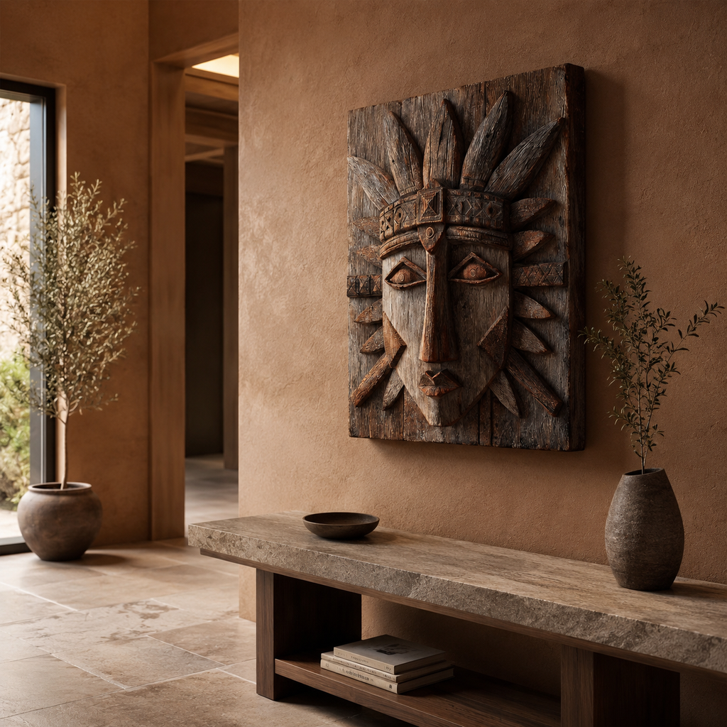 ARBYNART Ceremonial Guardian Wall Relief