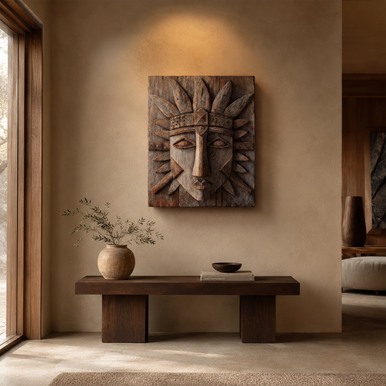 ARBYNART Ceremonial Guardian Wall Relief
