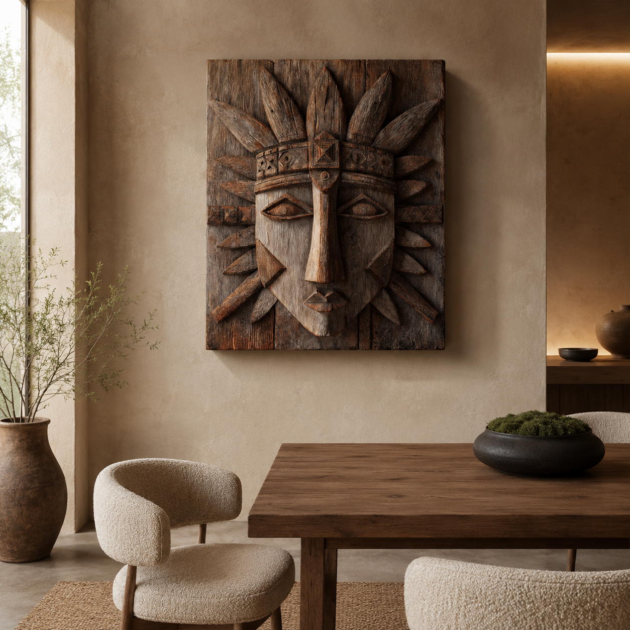 ARBYNART Ceremonial Guardian Wall Relief