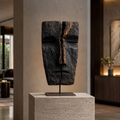 ARBYNART Charred Totem Face Sculpture