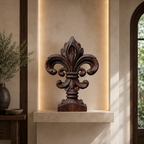 ARBYNART Fleur-de-Lis Wood Sculpture