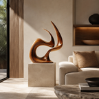 ARBYNART Flowing Antler Wood Sculpture