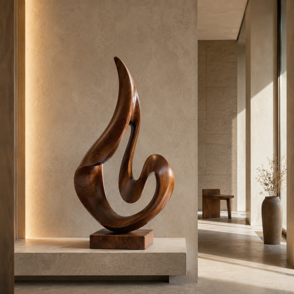 ARBYNART Flowing Flame Wood Sculpture