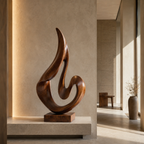 ARBYNART Flowing Flame Wood Sculpture