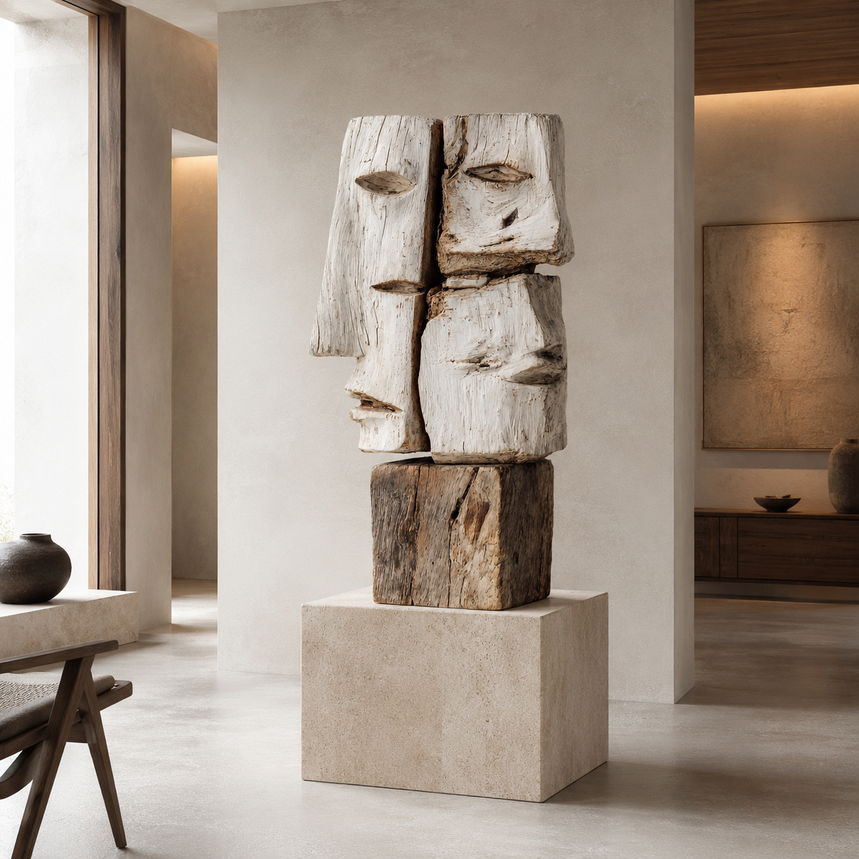 ARBYNART Fragmented Faces Sculpture