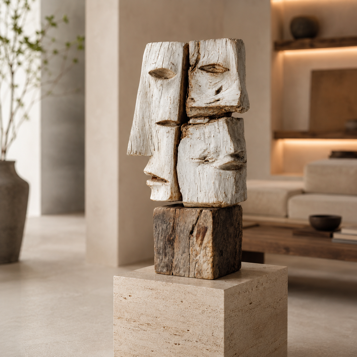 ARBYNART Fragmented Faces Sculpture
