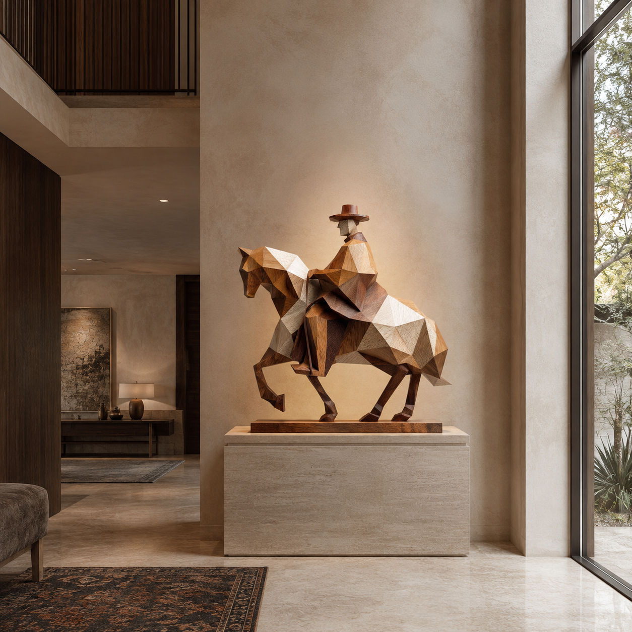 ARBYNART Geometric Cowboy Rider Sculpture