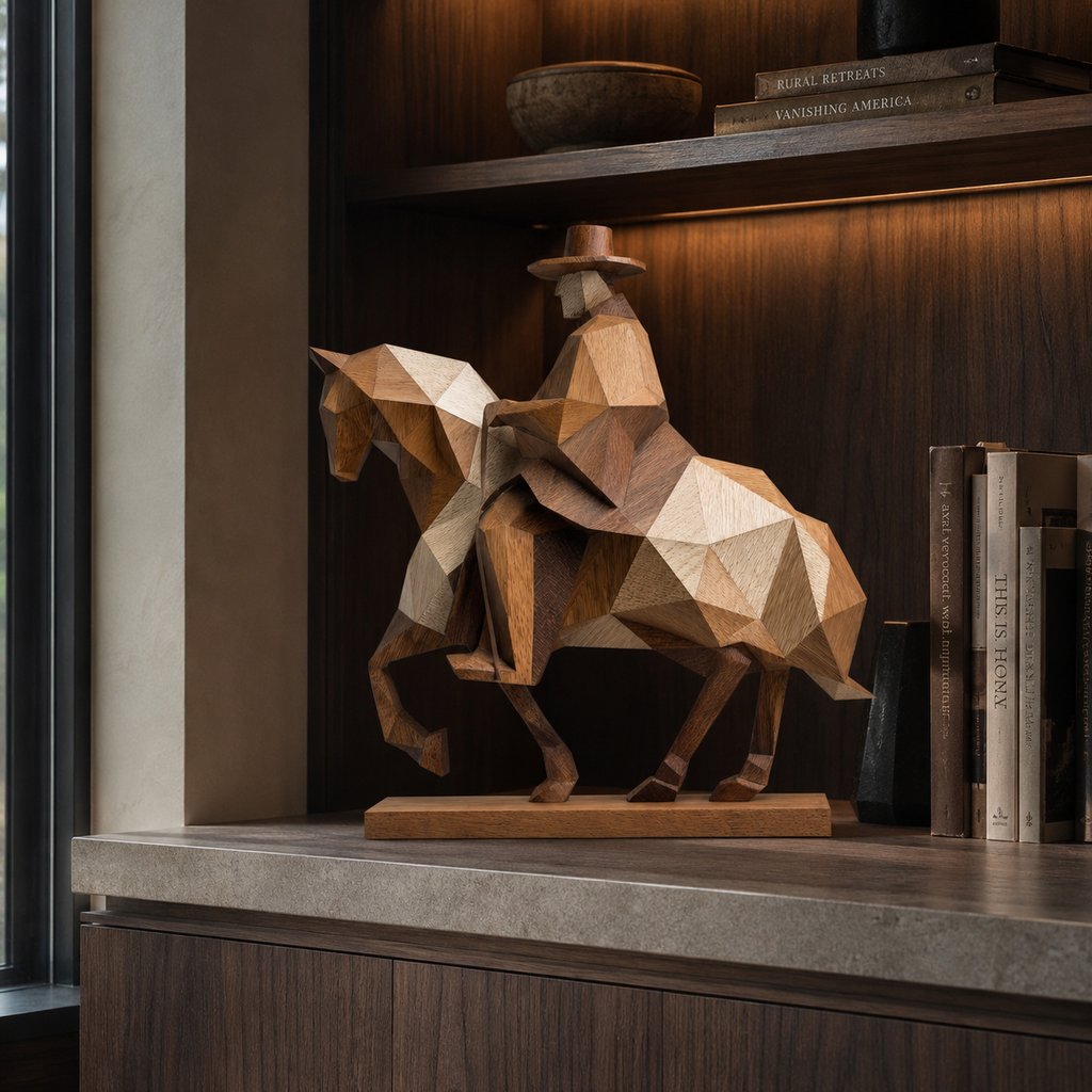 ARBYNART Geometric Cowboy Rider Sculpture