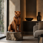 ARBYNART Geometric Mountain Lion Sculpture