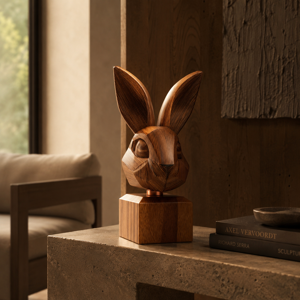 ARBYNART Geometric Rabbit Head Sculpture