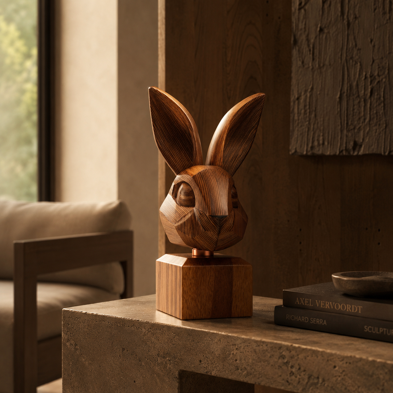 ARBYNART Geometric Rabbit Head Sculpture