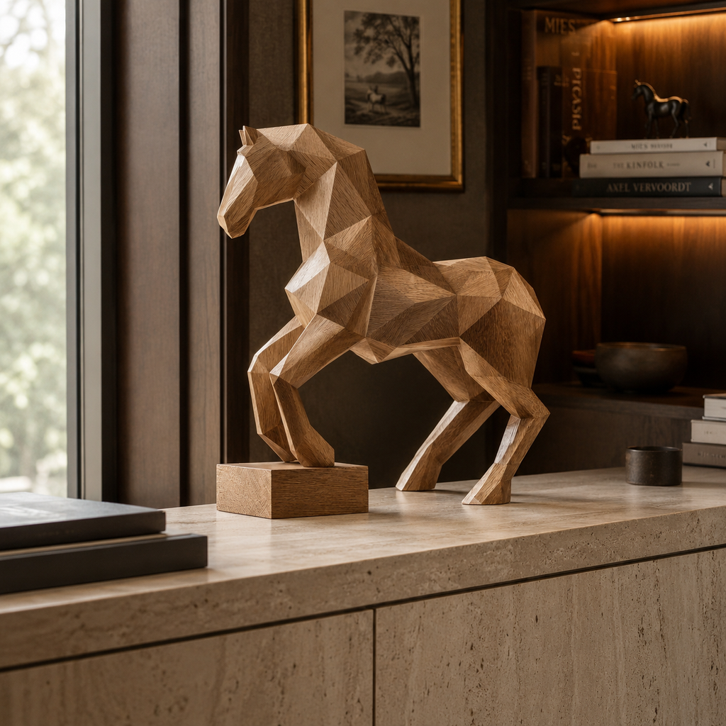 ARBYNART Geometric Running Horse Sculpture