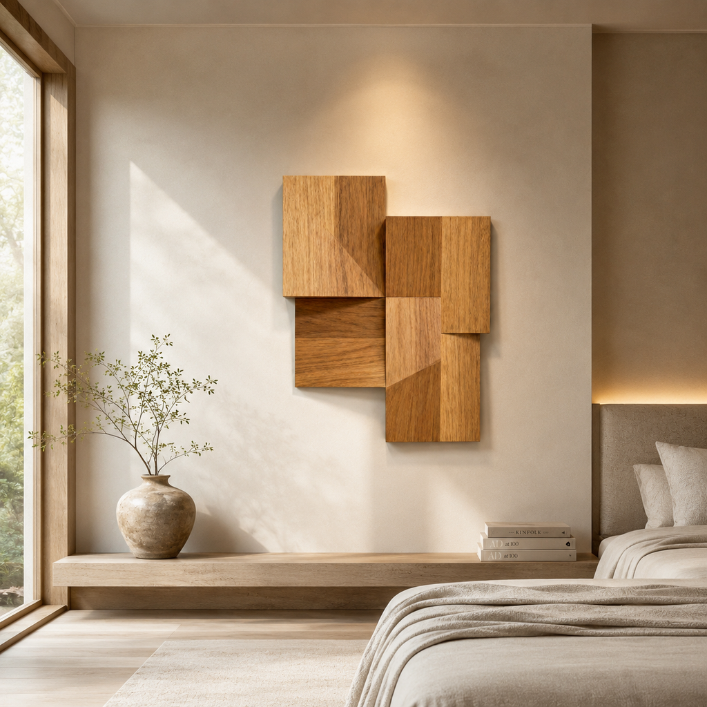ARBYNART Geometric Wood Wall Relief