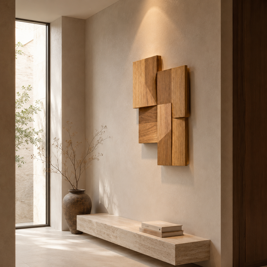 ARBYNART Geometric Wood Wall Relief