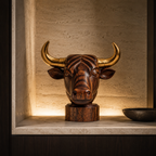 ARBYNART Golden Horn Bull Sculpture