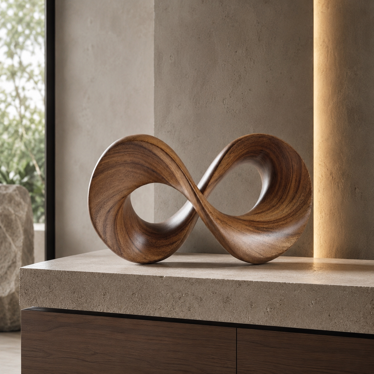ARBYNART Infinity Loop Wood Sculpture