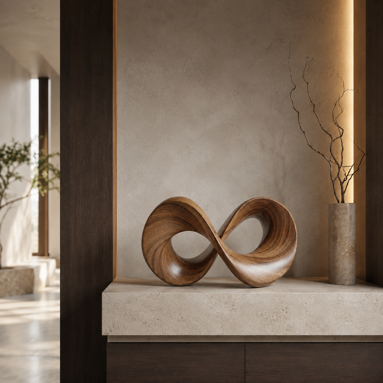 ARBYNART Infinity Loop Wood Sculpture