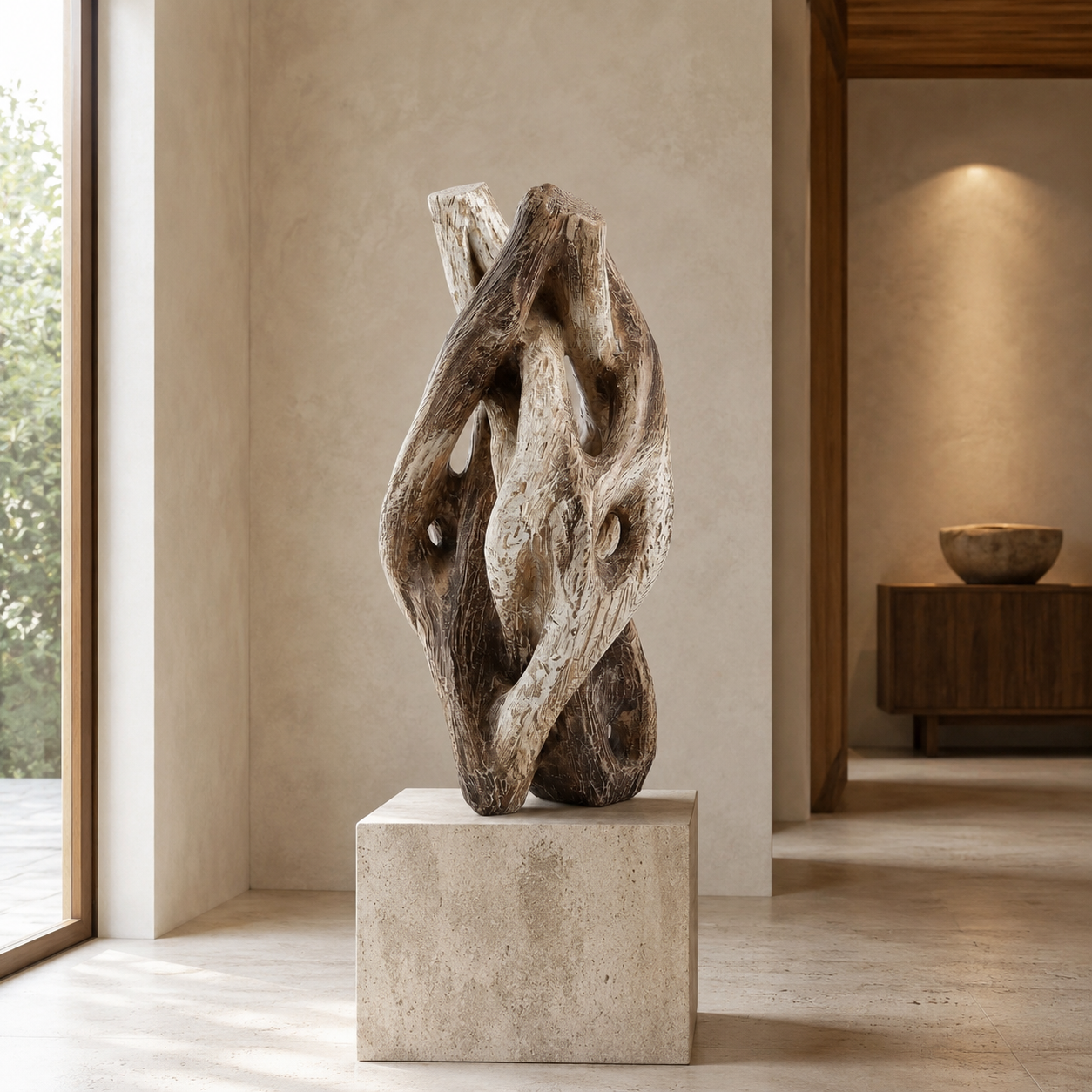 ARBYNART Interwoven Roots Wood Sculpture