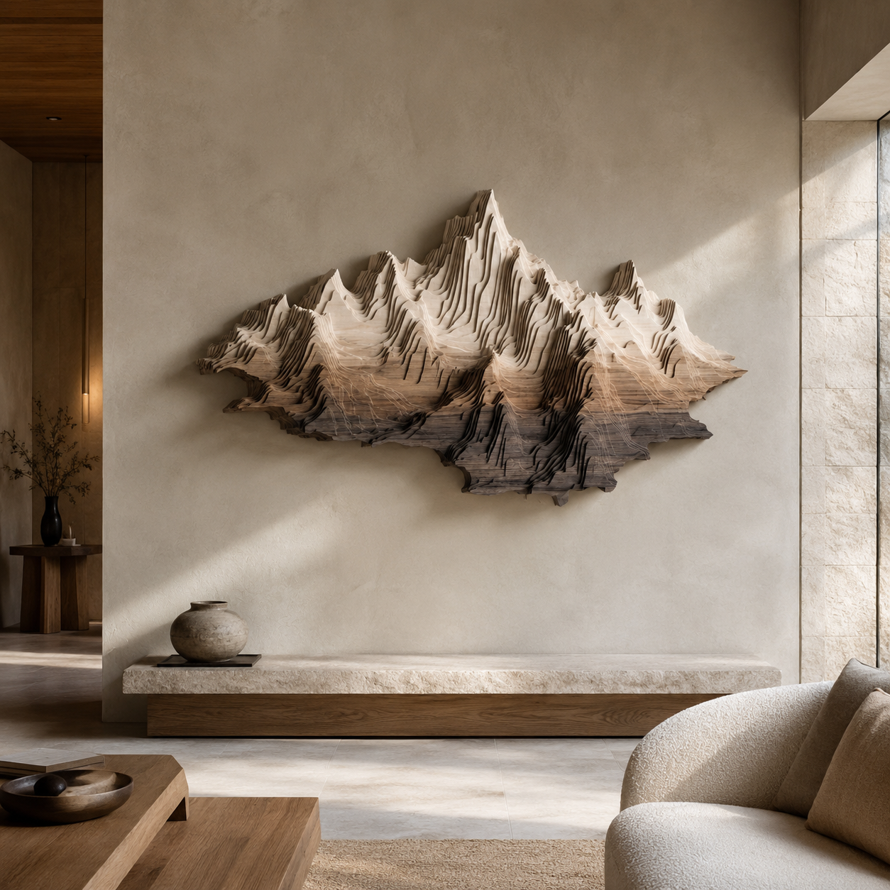 ARBYNART Layered Mountain Relief
