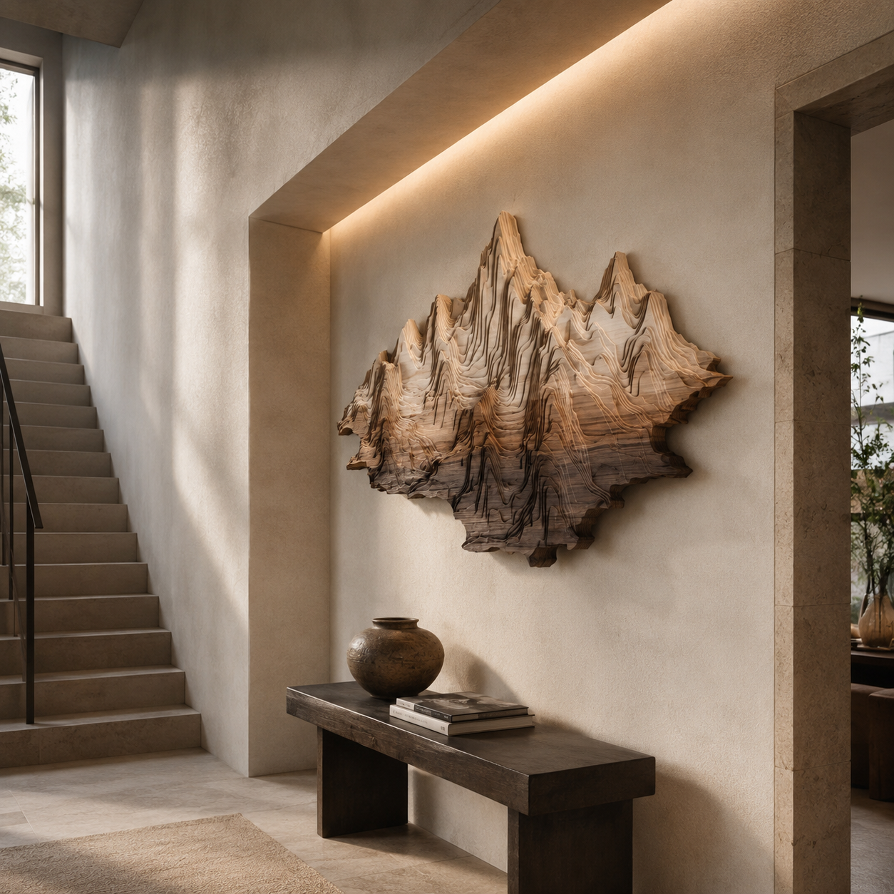 ARBYNART Layered Mountain Relief