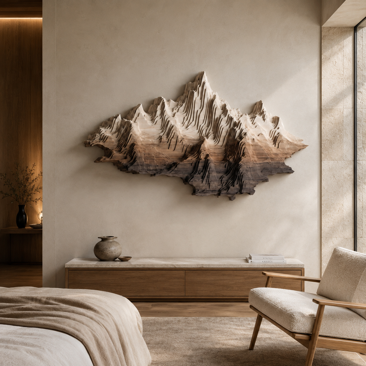 ARBYNART Layered Mountain Relief