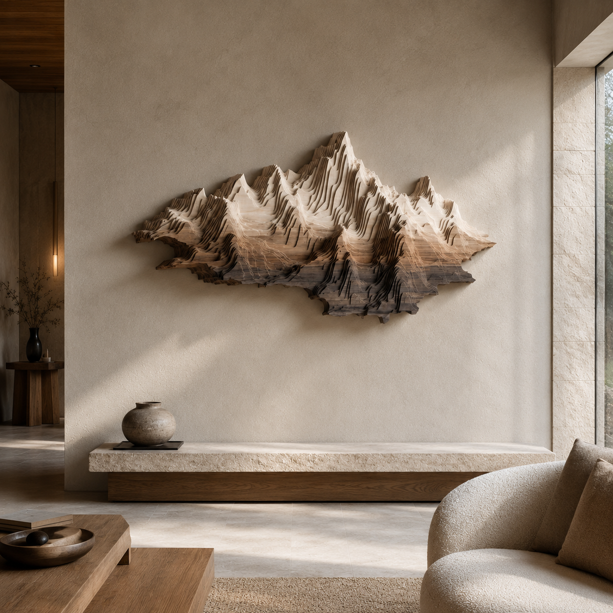 ARBYNART Layered Mountain Relief