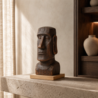 ARBYNART Moai Guardian Wood Sculpture