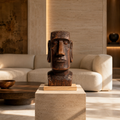 ARBYNART Moai Guardian Wood Sculpture