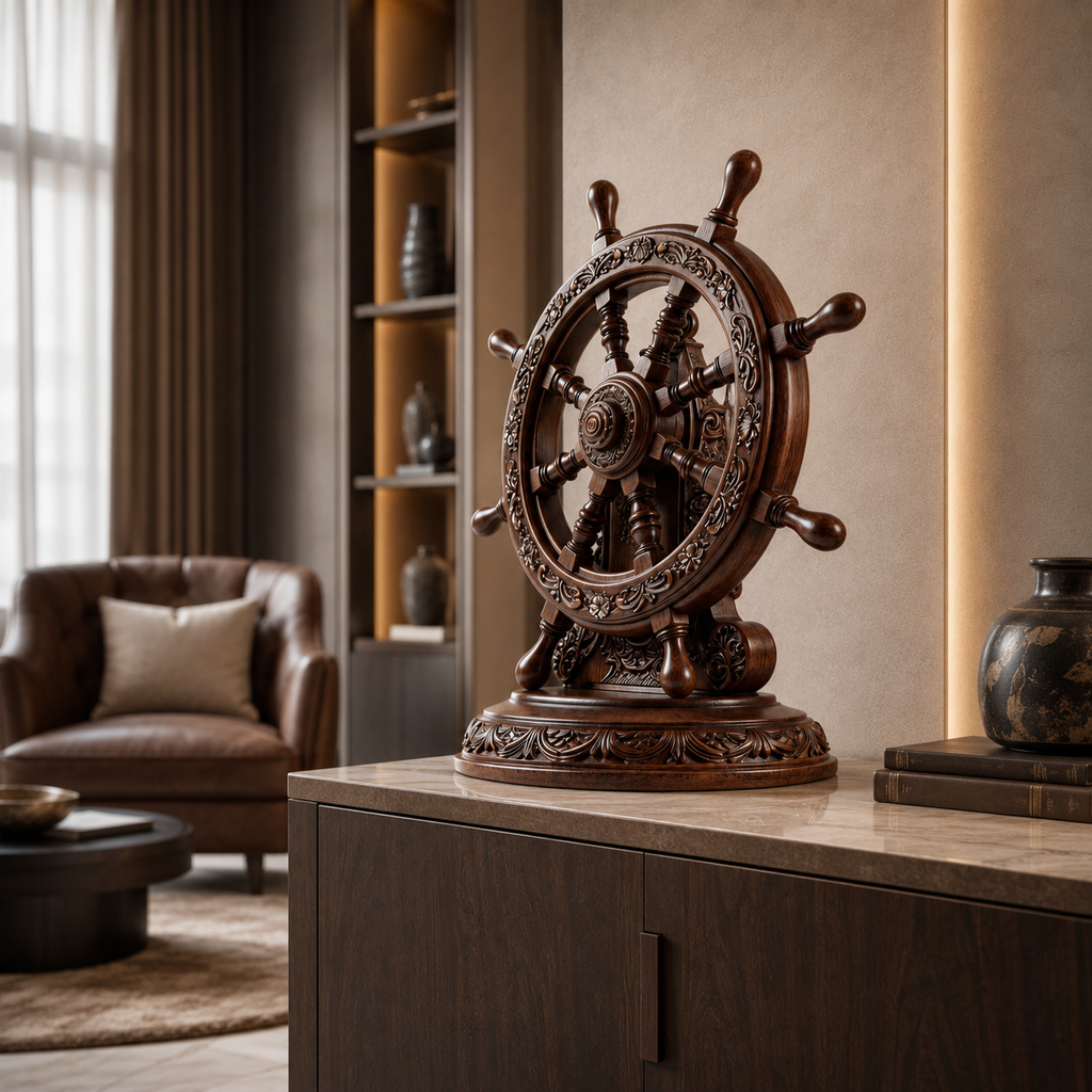 ARBYNART Nautical Helm Sculpture