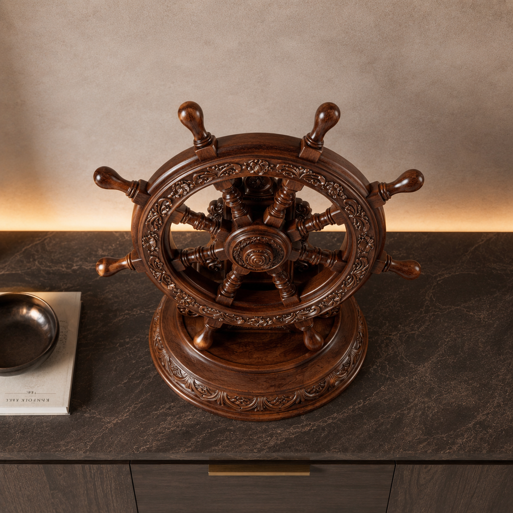 ARBYNART Nautical Helm Sculpture