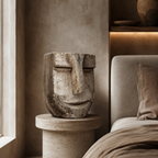 ARBYNART Rustic Serenity Face Sculpture
