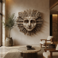 ARBYNART Tribal Sun Face Sculpture