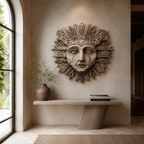 ARBYNART Tribal Sun Face Sculpture
