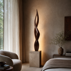 ARBYNART Twisted Flame Wood Sculpture
