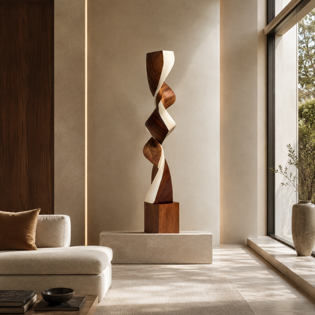 ARBYNART Twisted Harmony Wood Sculpture