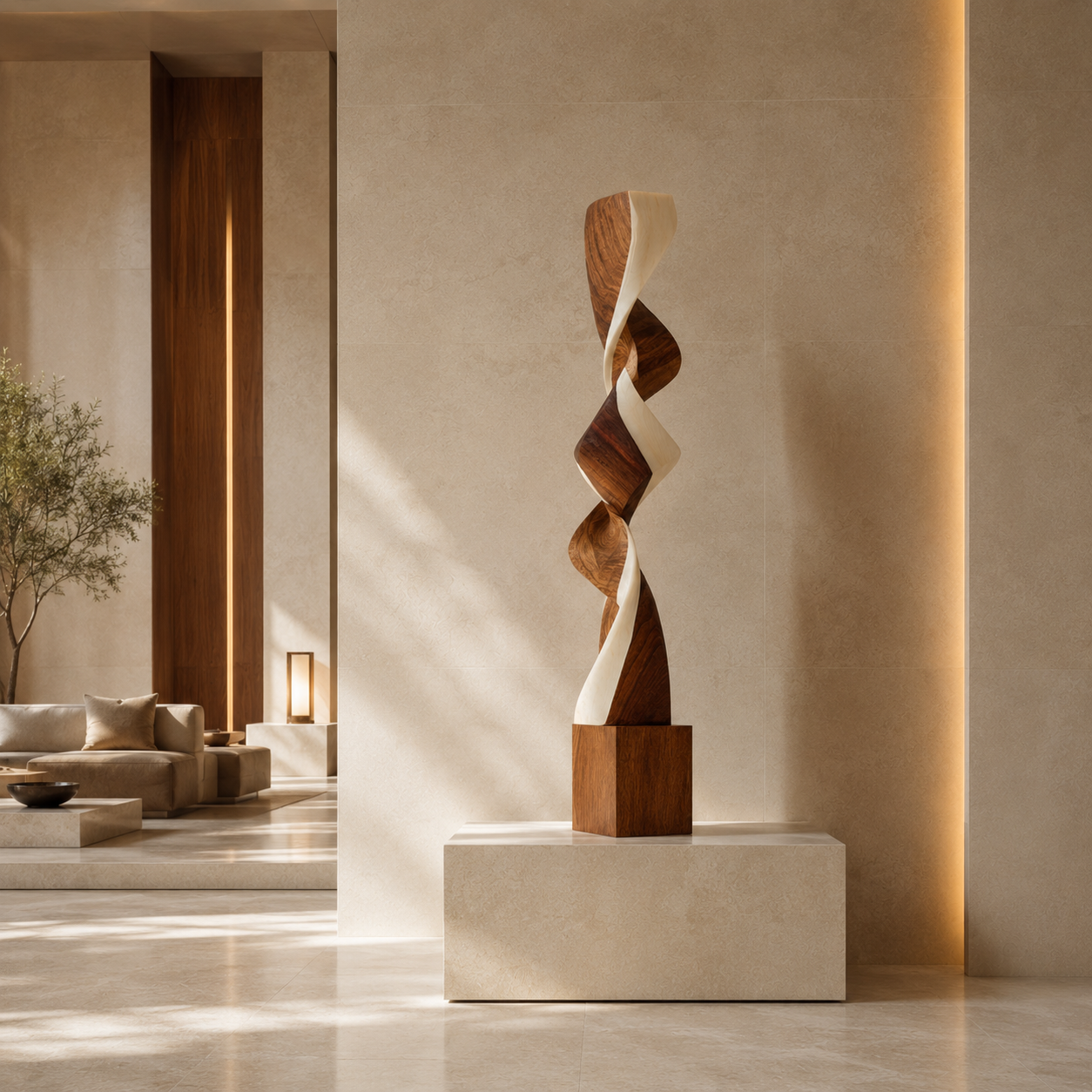 ARBYNART Twisted Harmony Wood Sculpture