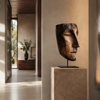 ARBYNART Weathered Serenity Face Sculpture