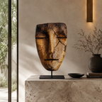 ARBYNART Weathered Serenity Face Sculpture