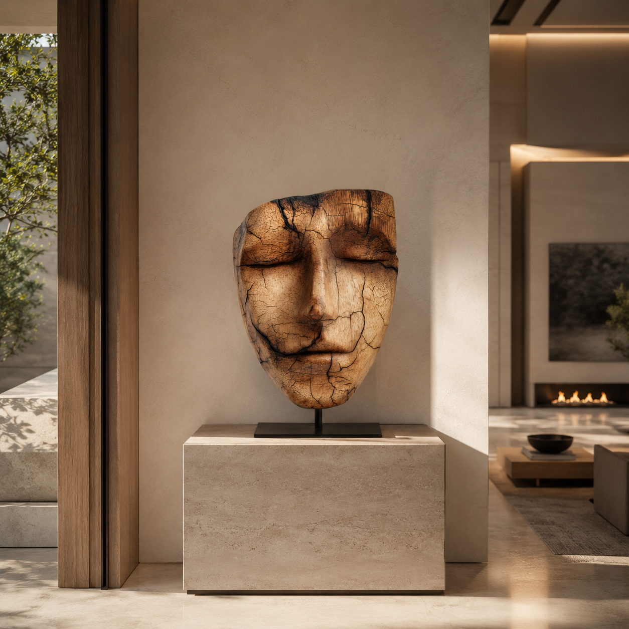 ARBYNART Weathered Serenity Face