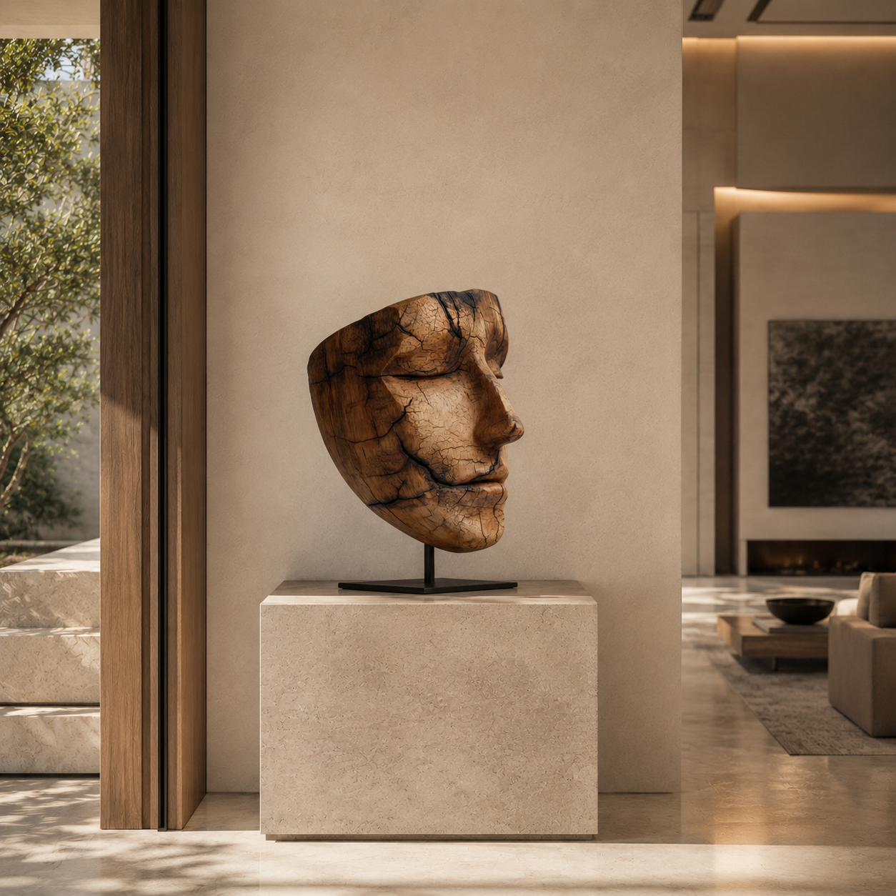 ARBYNART Weathered Serenity Face